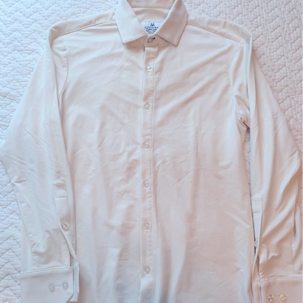 Mizzen & Main Spinnaker Dress Shirt Sz Small Trim